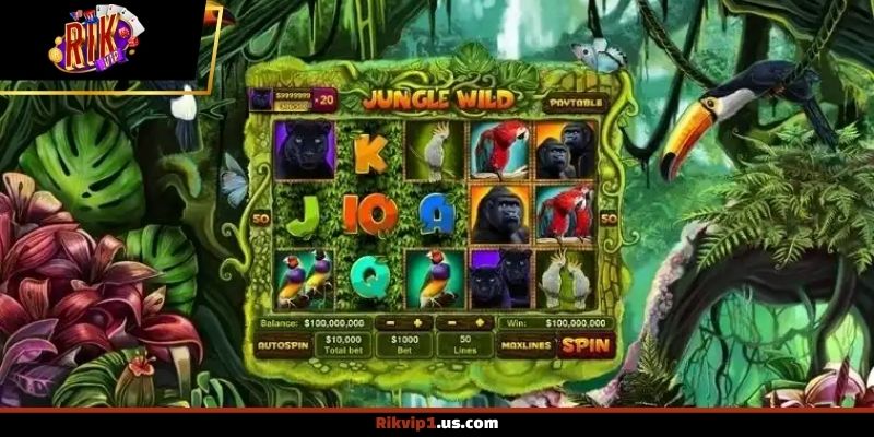 Không gian rừng xanh hoang dã với giao diện trực quan